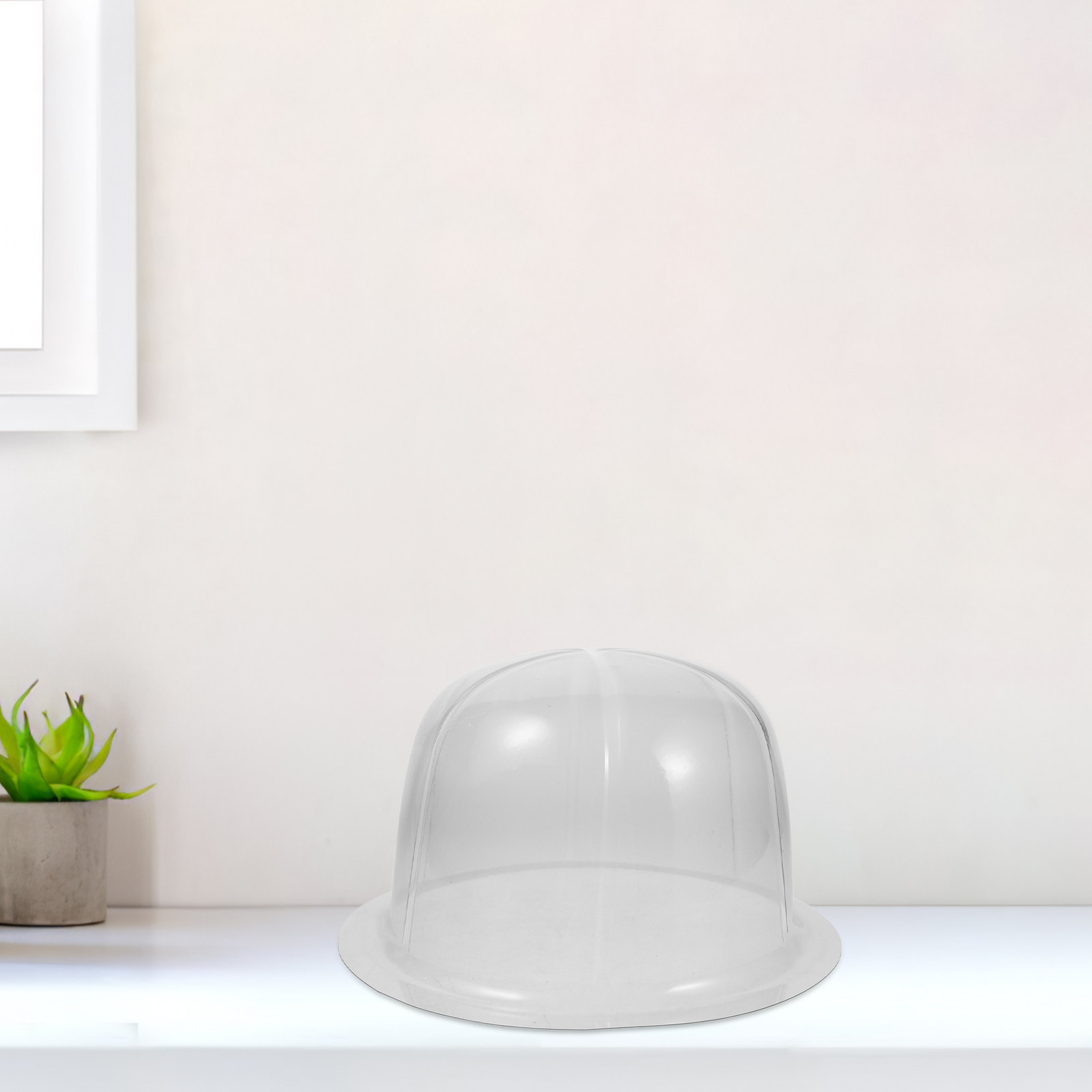 Plastic Dome Clear - 10 ชิ้น ฝาครอบพลาสติกใสสำหรับจัดเก็บหมวกฟางผู้ใหญ่ ที่รองรับหมวก ที่วางโชว์หมวก ฝาครอบพลาสติก
