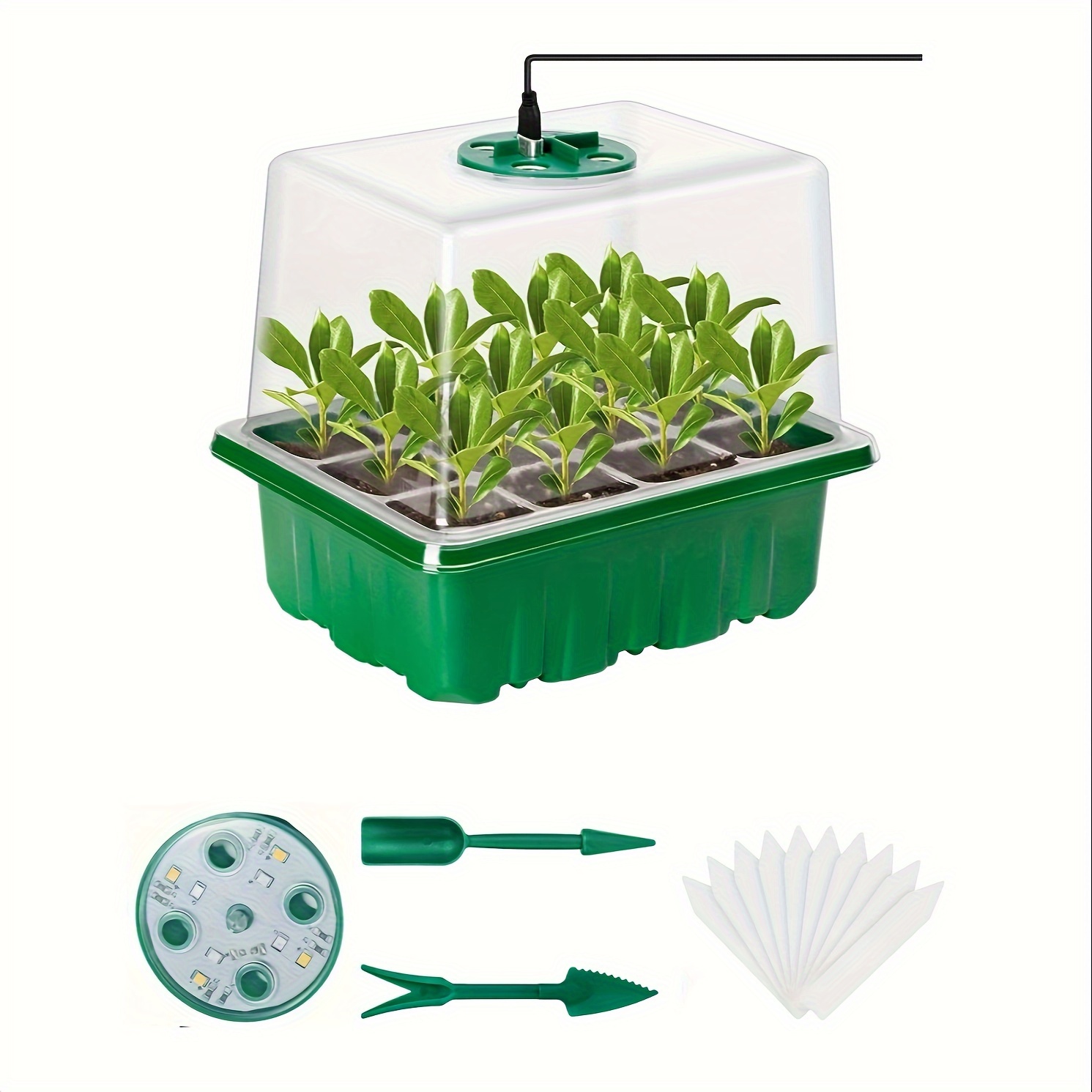 Humidity Dome Kit - ชุดเริ่มต้นเพาะกล้า - 1/2/3 ชุด, ไฟปลูกต้นไม้ LED