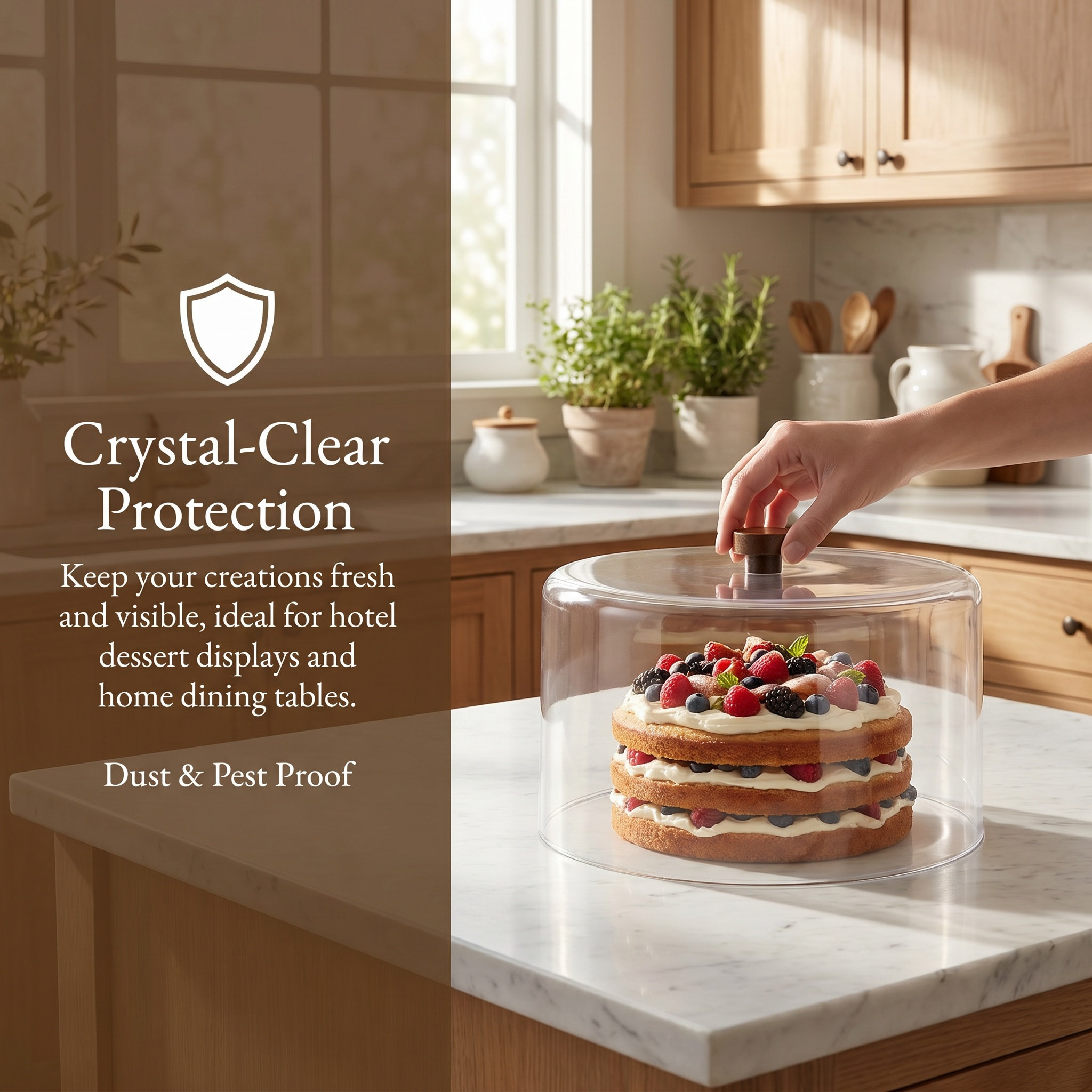ฝาครอบเค้กใสทรงโดม ขนาด 11 นิ้ - Plastic Dome Clear บทวิจารณ์และราคา