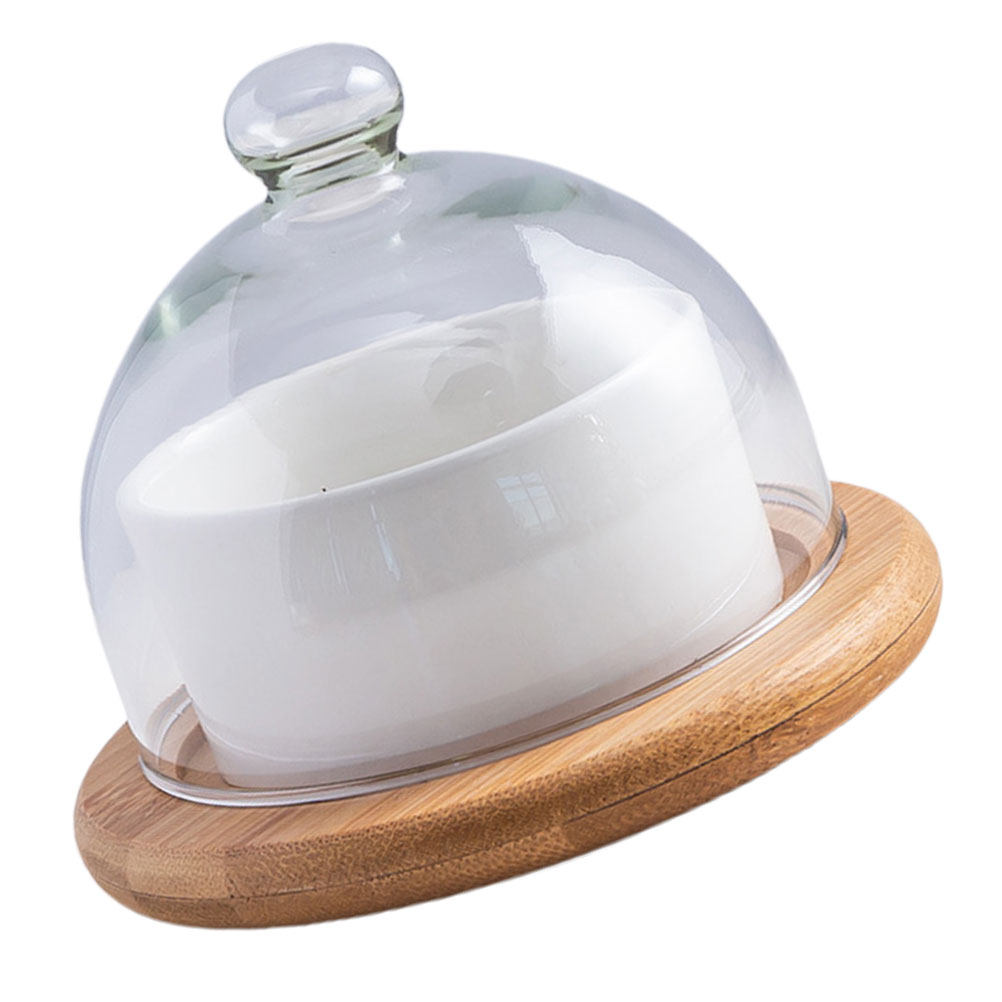 ชุดชามสลัดเซรามิกพร้อมฝาครอบแก - Plastic Dome Clear บทวิจารณ์และราคา