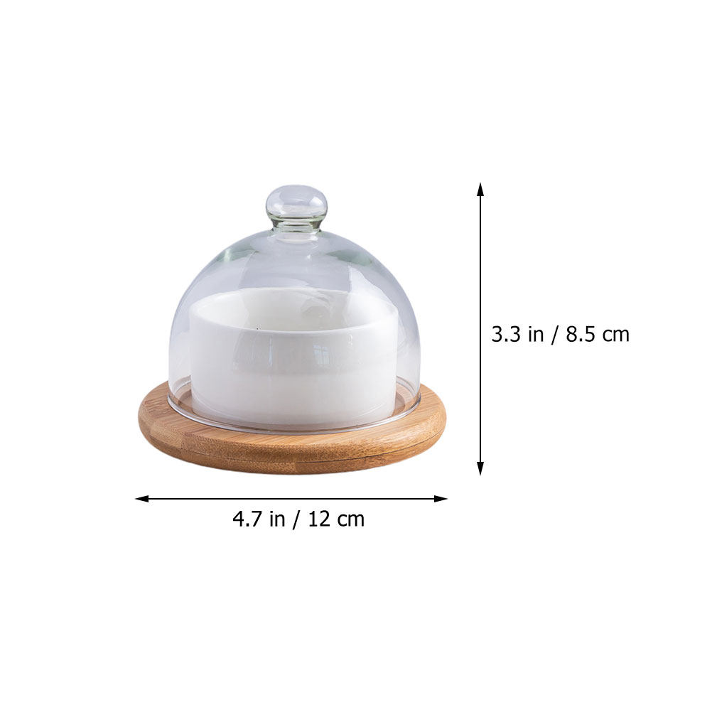 ชุดชามสลัดเซรามิกพร้อมฝาครอบแก - Plastic Dome Clear บทวิจารณ์และราคา
